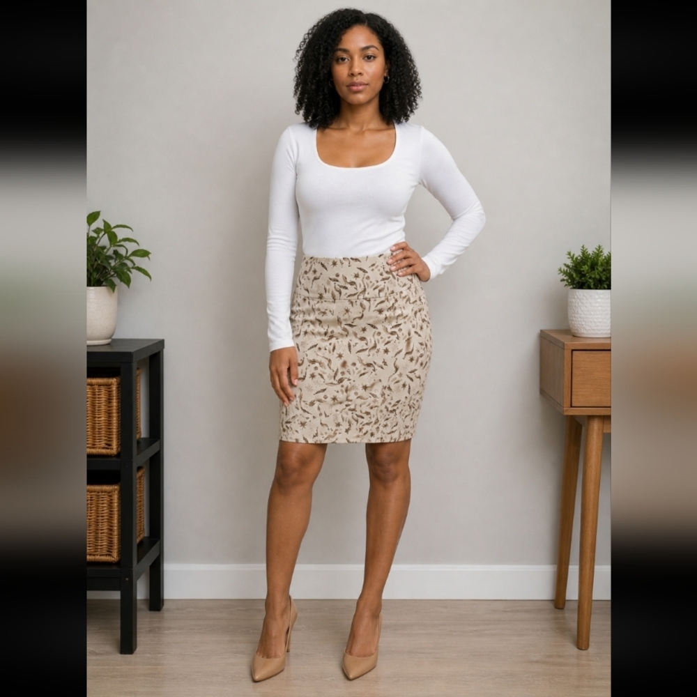 LLR LULAROE Cassie Patterned Skirt 2XL
